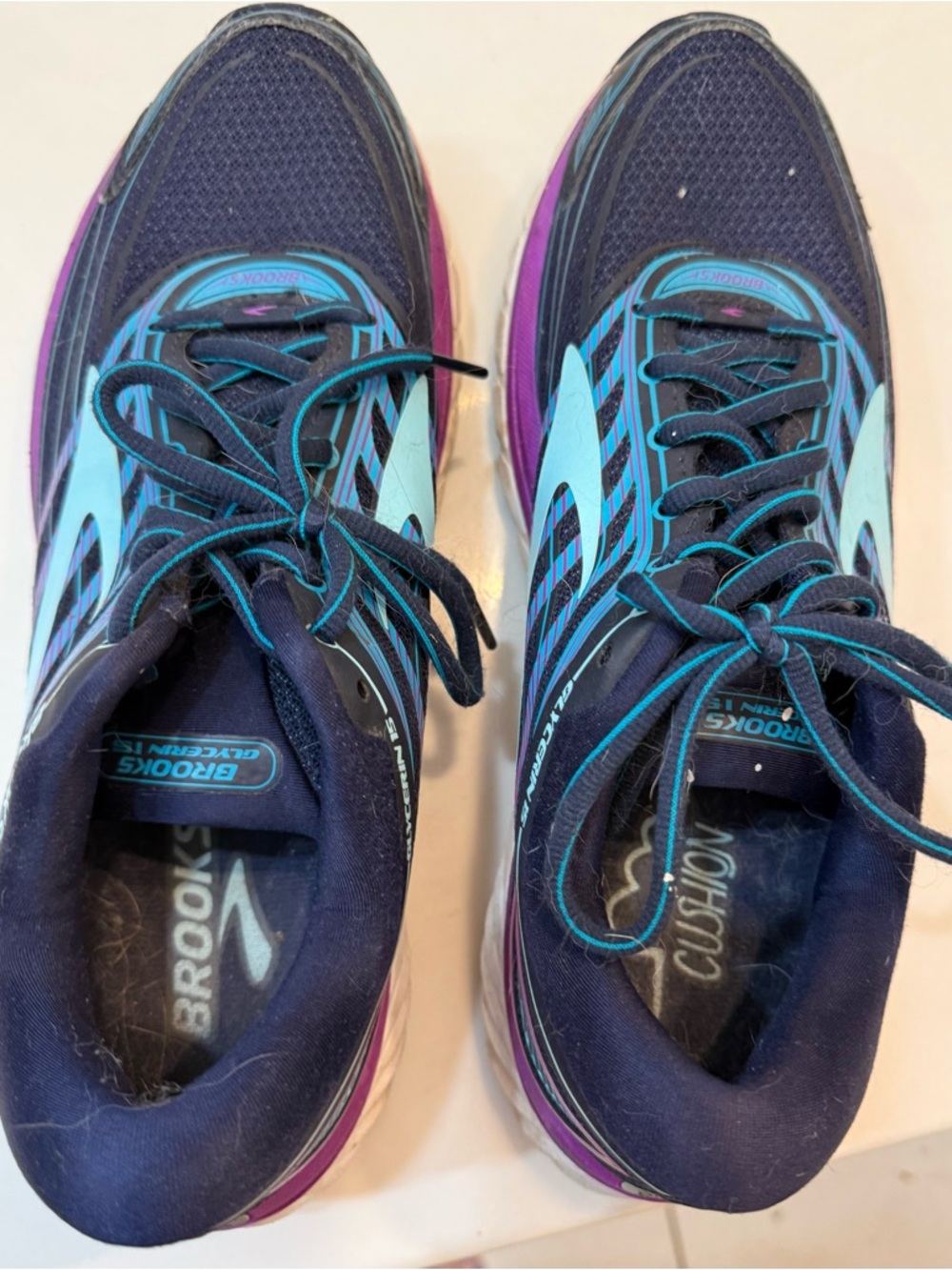 Brooks Women's Navy with Teal and Purple Running Shoes